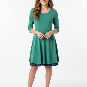 Matilda Jane-Joanna Gaines Green & Blue Farmhouse Dress